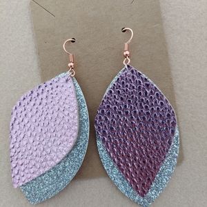 Faux leather earrings